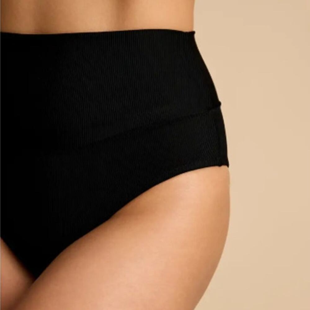 Pepper High Waisted Bikini Bottom Black Size M